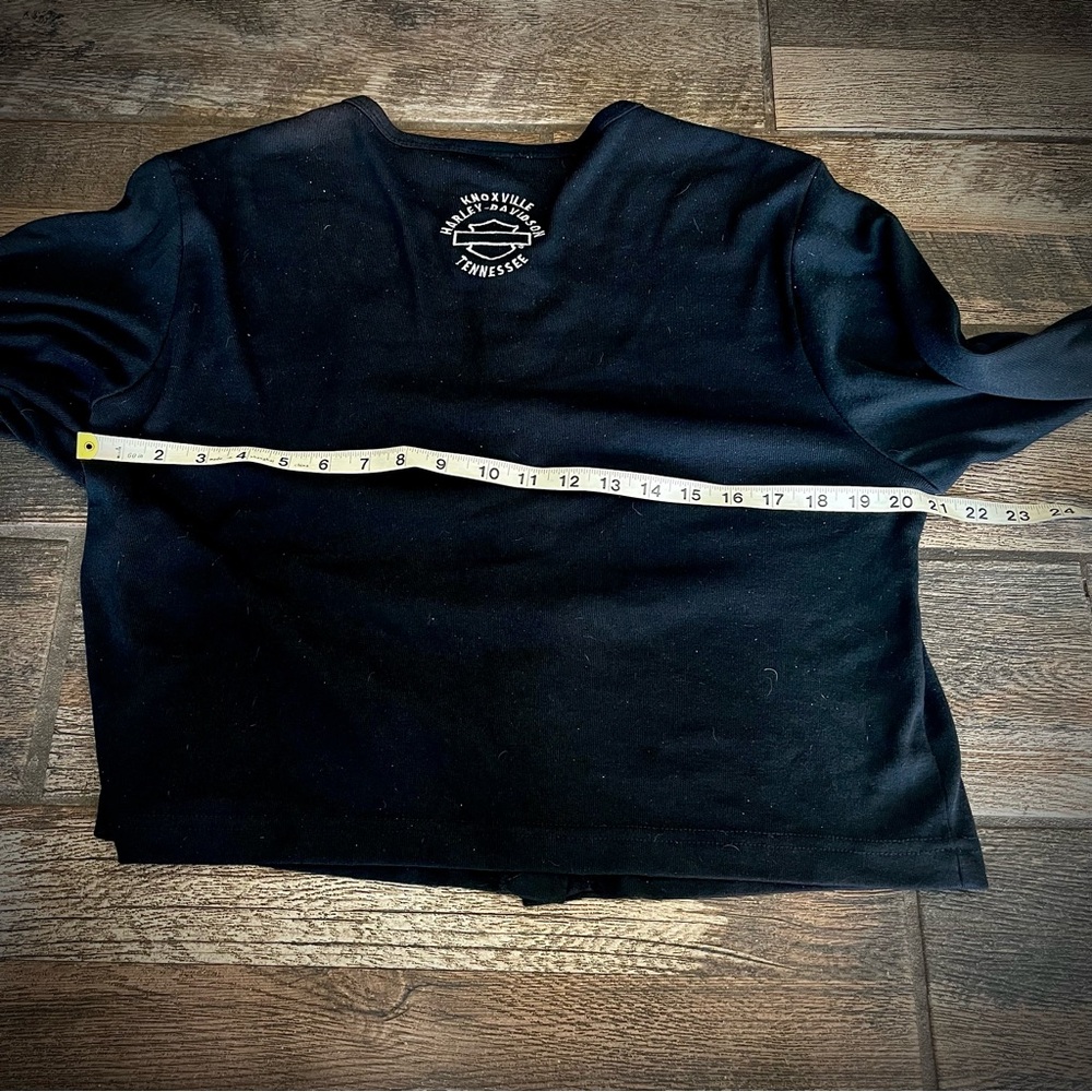 Harley Davidson black sweater with sparkles Knoxville, Tn. Made USA S runs big - Picture 5 of 8